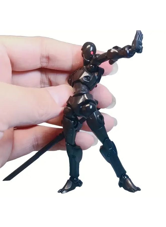 2PCS Red Miniature Soldier Model Toy Need To Assemble With Movable Joints And Accessories - Image 1